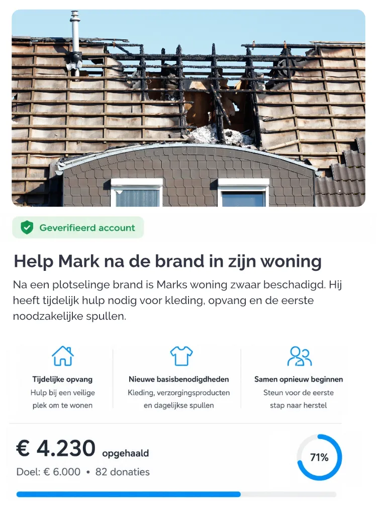 Voorbeeld medische actie op Doneeractie