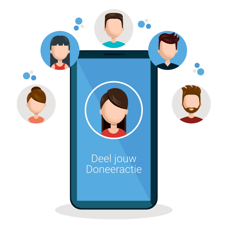 Doneeractie delen via social media